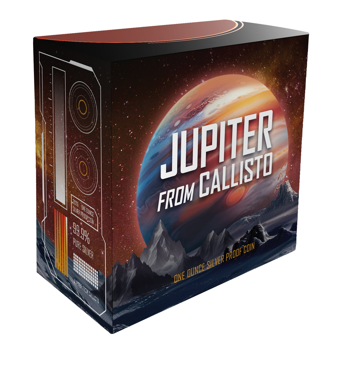 Niue 2026 $1 JUPITER FROM CALLISTO 1oz .999 Coloured Silver