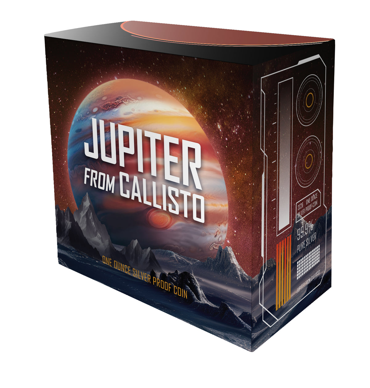 Niue 2026 $1 JUPITER FROM CALLISTO 1oz .999 Coloured Silver
