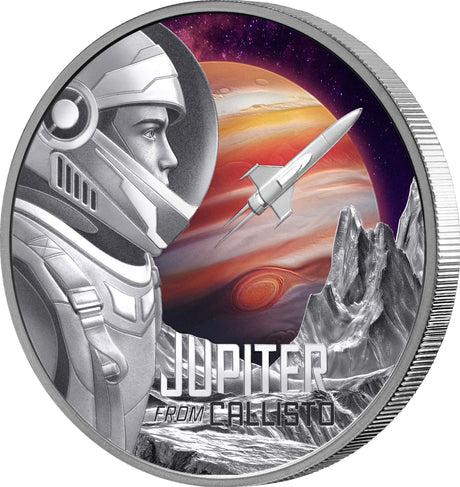 Niue 2026 $1 JUPITER FROM CALLISTO 1oz .999 Coloured Silver