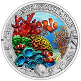 Republic of Austria 2022 3 Euro STONY CORAL- Luminous Marine Life Series (Glows under UV Light)