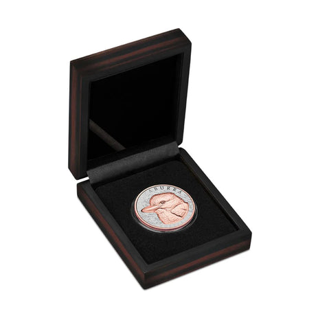 Niue 2025 $2 Native Impressions Kookaburra  Super Incused Rose-Gold plated 1oz .999 Silver Proof Coin