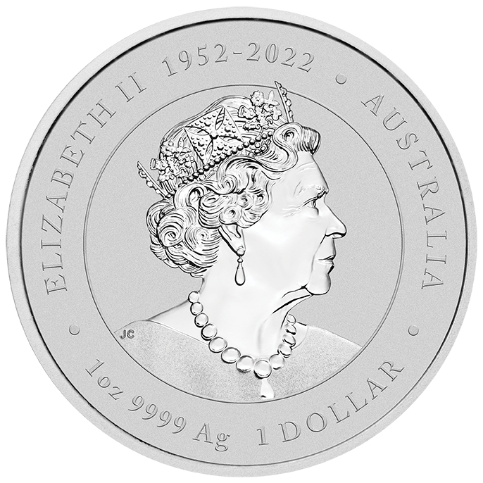 Australia 2024 $1 Year of the Red Dragon 1oz .9999 Silver Coloured Coin in Card Perth Mint