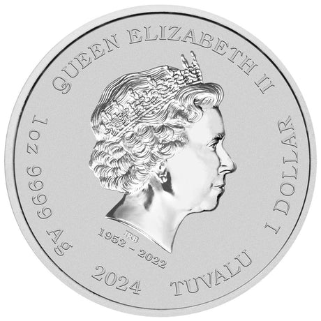 Tuvalu 2024 $1 Pink Panther™ 60th Anniversary 1oz Silver Coin in Card Perth Mint
