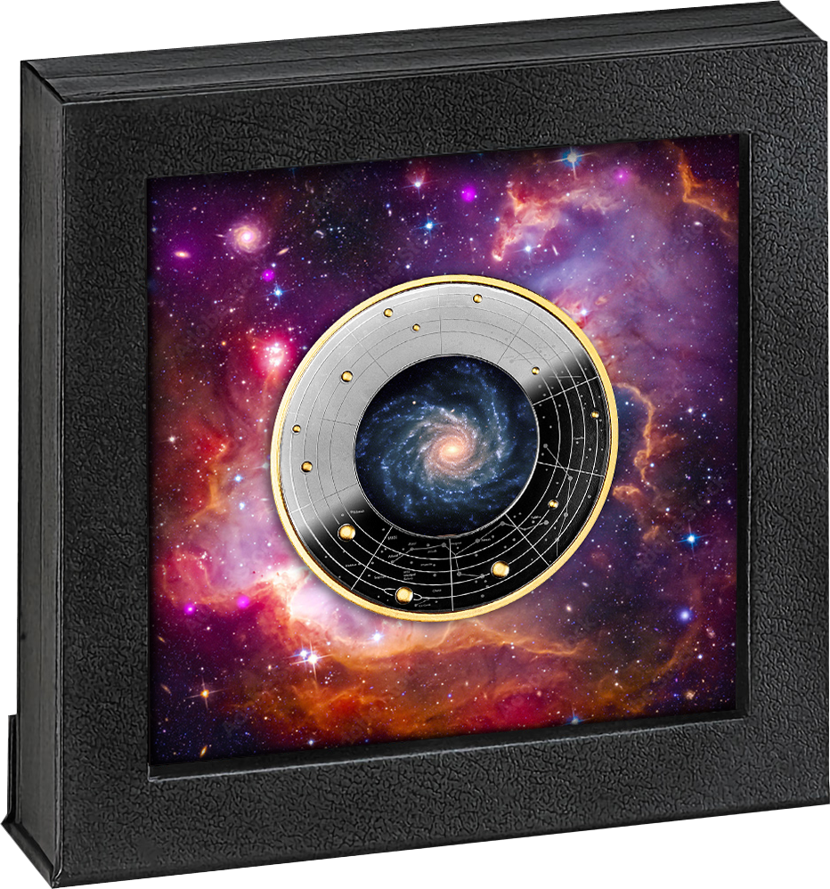 Cameroon 2024 500 Francs CFA Galaxies -NGC 1232 17.50g Silver Black Proof Coin