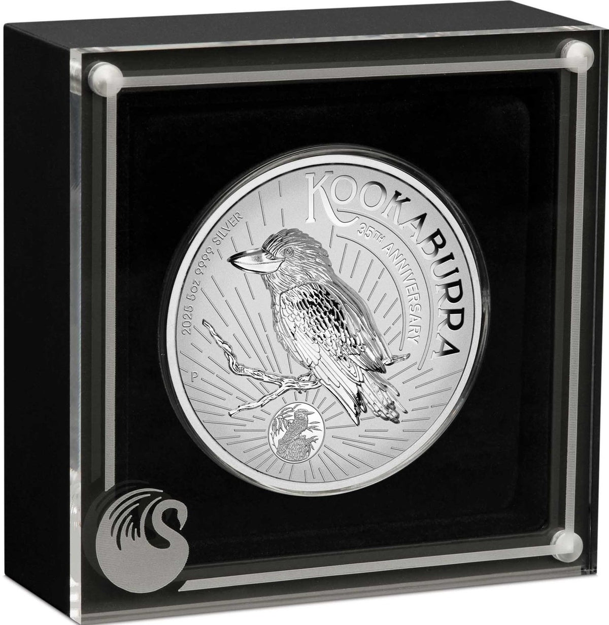 Australia 2025 $8 Australia 2025 $8 2025 AUSTRALIAN KOOKABURRA 35th Anniversary 5oz .9999 Silver Incused PERTH MINT