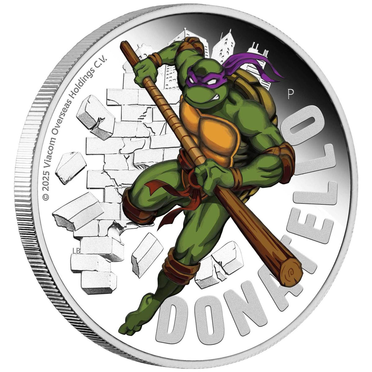 Tuvalu 2025 $1 Teenage Mutant Ninja Turtles - Donatello 1oz .9999 Silver Proof Coloured Coin PERTH MINT