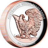 Australia 2025 $2 Wedge-Tailed Eagle 2oz .9999 Silver Proof Rose Gold Gilded Ultra High Relief Coin PERTH MINT