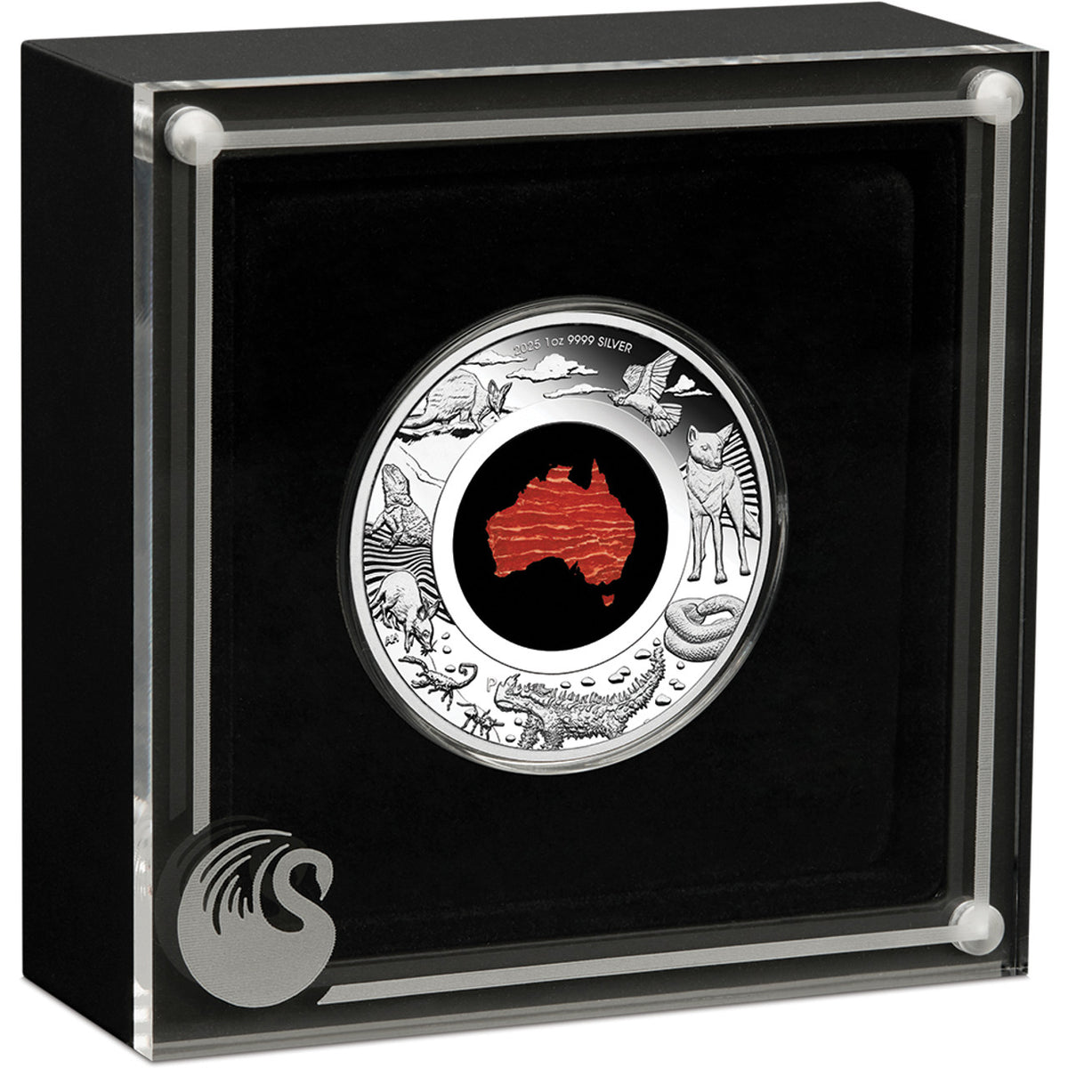 Australia 2025 $1 Great Southern Land  1 oz .9999 Silver Proof Snakeskin Jasper PERTH MINT
