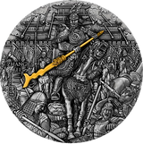 Niue 2023 $5 ZHANG FEI Three Kingdoms Romance 2 Oz .999 Antiqued Silver Gilded