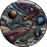 Tuvalu 2024 $5 Universe Starry Sky and Planets 5oz .9999 Antiqued Silver Coloured Coin