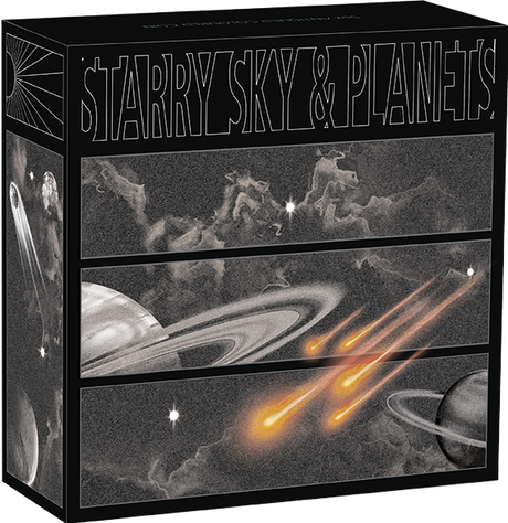Tuvalu 2024 $5 Universe Starry Sky and Planets 5oz .9999 Antiqued Silver Coloured Coin