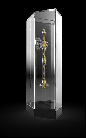 KOMSCO South Korea 2024 The Halberd of the St. Raphael 2.5 oz .999 Gilded Antique Silver Ag Stacker