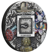 Tuvalu 2024 $5 5oz Chinese Ancient Inventions .9999 Silver Antiqued Coloured Coin