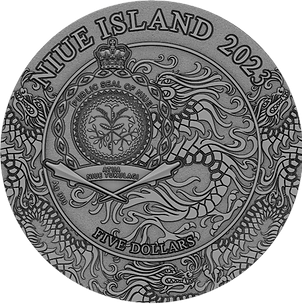 Niue 2023 $5 ZHANG FEI Three Kingdoms Romance 2 Oz .999 Antiqued Silver Gilded