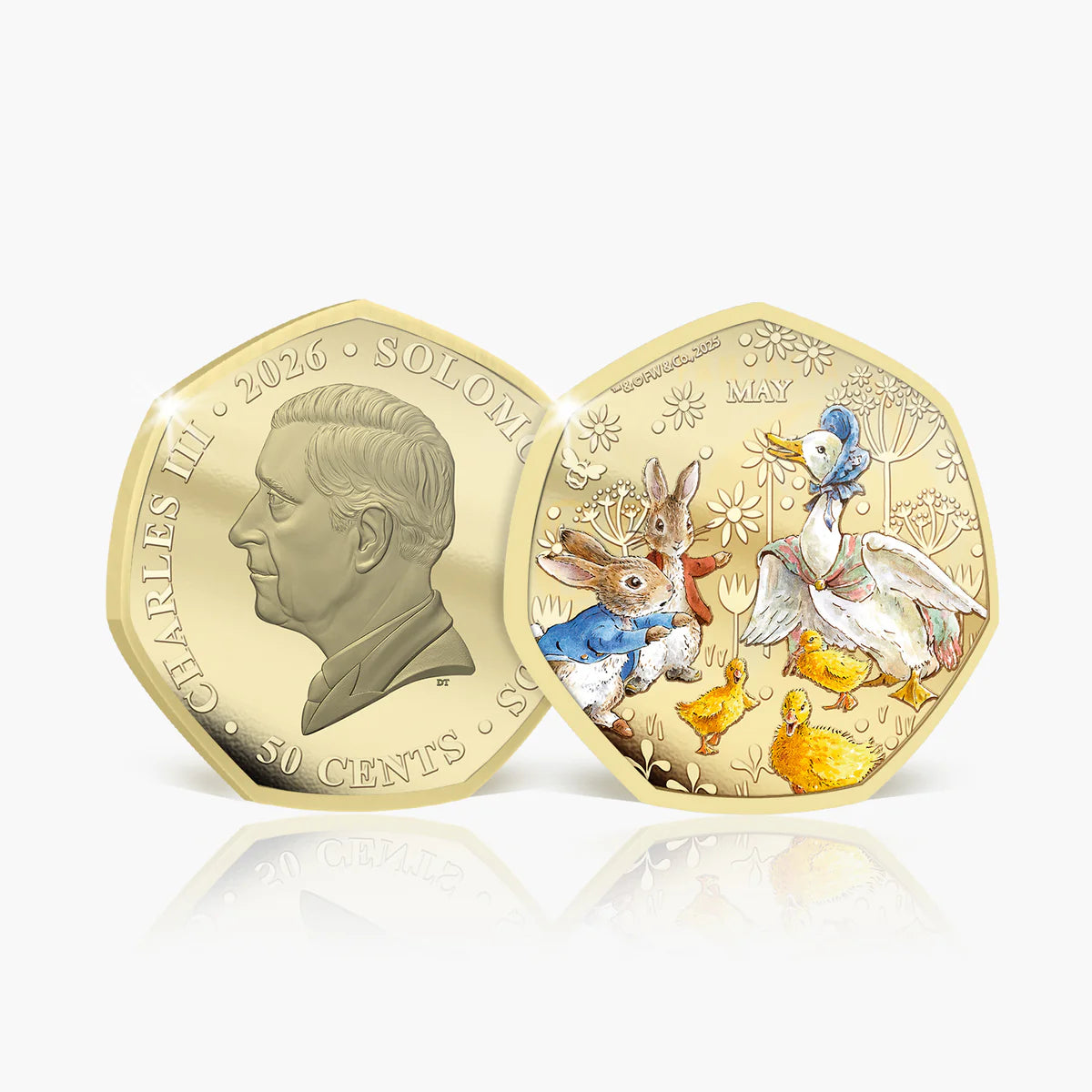 Solomon Islands 2026 50 Cents PETER RABBIT TALES OF SPRING  24 Karat Gold Plating Proof-like Limited Edition Box Set Coiun 3