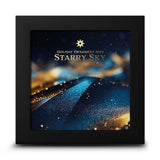 2024 Cook Islands $5 STARRY SKY Christmas Ornament  1 oz .9999 Silver Gilded