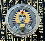 Niue 2025 $5 CLEOPATRA 2 Oz .999 Selectively Gold Plated Antique Silver Coin
