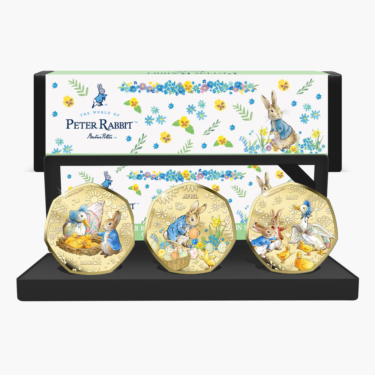 Solomon Islands 2026 50 Cents PETER RABBIT TALES OF SPRING  24 Karat Gold Plating Proof-like Limited Edition Box Set Reverse