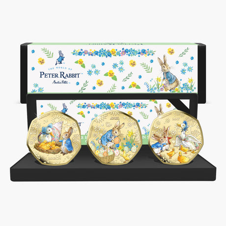 Solomon Islands 2026 50 Cents PETER RABBIT TALES OF SPRING  24 Karat Gold Plating Proof-like Limited Edition Box Set Reverse