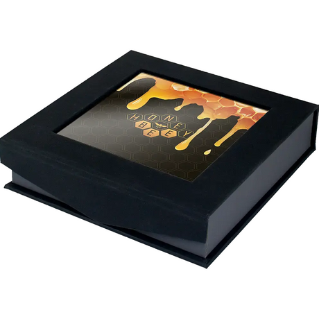 Niue 2025 $1 Honey Bee 1oz Silver Gilded Black Proof Coin Case