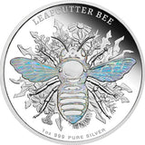 Niue 2026 $2 Australian Native Bees LEAFCUTTER BEE 1 oz Silver Proof Hologram Coin Reverse