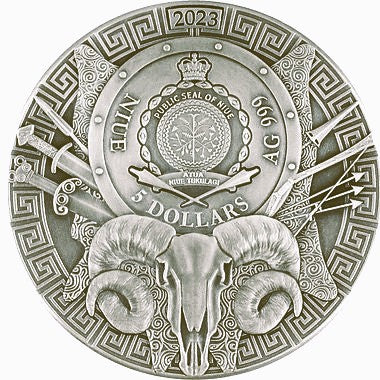 Argo Ship - Argonauts 2 oz .999 High Relief Silver 5$ Niue 2024