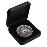 Tuvalu 2023 $5 12 Lunar Animals 5oz 99.99% Silver Antiqued Coloured Coin