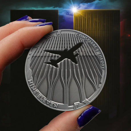 Samoa 2022 50 Cents CONSPIRACY THEORY Complete Coin Collection- 12 x 50mm Coins UV Ink, Antique SIlver .999 Plating, Cut Out Technique 9/11