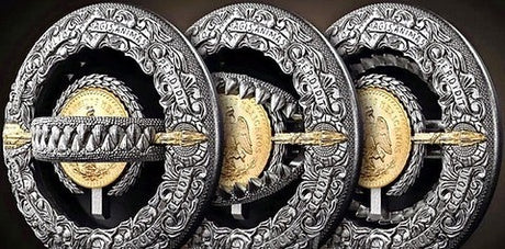 THE TRAP WITH THE GOLDEN BAIT Roman Booteen coin Replica 1945 Gold Dos Peso core