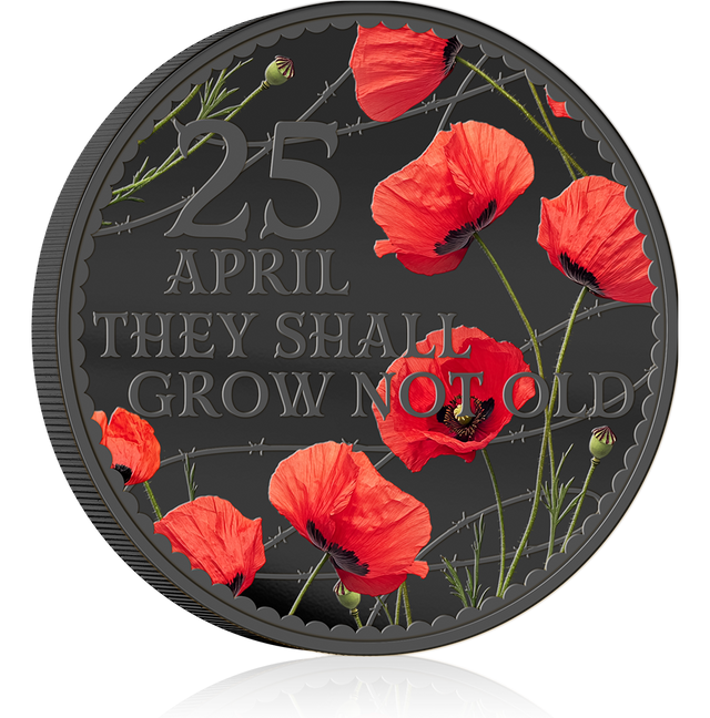 Solomon Islands 2026 50 Cents They Shall Grow Not Old Limited Edition Red Poppy Reverse
