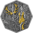 Germania 2023 5 Mark Witchcraft Seeress Ritual Silver 1oz  BU Octagonal Gilded Coin and UV Effect Reverse