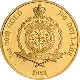Niue 2023 $1 Australia at Night Flying Fox 1oz .9999 Gold Proof Coin 150 Mintage