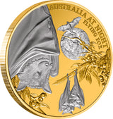 Niue 2023 $1 Australia at Night Flying Fox 1oz .9999 Gold Proof Coin 150 Mintage