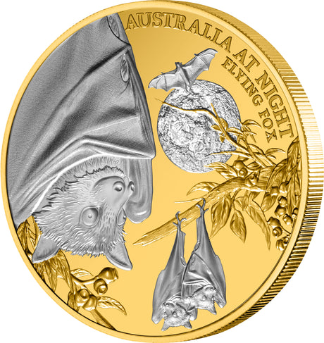 Niue 2023 $1 Australia at Night Flying Fox 1oz .9999 Gold Proof Coin 150 Mintage