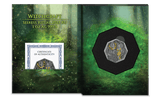 Germania 2023 5 Mark Witchcraft Seeress Ritual 1oz Silver BU Octagonal Gilded Coin and UV Effect Folder Inside
