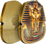 Solomon Islands 2025 50 Cents Tutankhamun Death Mask. Gold Plated 450 Made