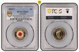 Certification image: PCGS photograph showing both sides of the Australia 2022-C Remembrance Day $2 coin, graded MS67, certification 48450751.
