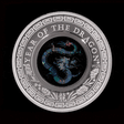 Australia 2024 $1 Lunar Year of the Dragonr Opal 1oz 99.99% Silver Proof Coin Perth Mint Gif of Rotating Coin