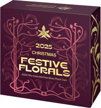 2025 Christmas Festive Florals packaging with decorative design