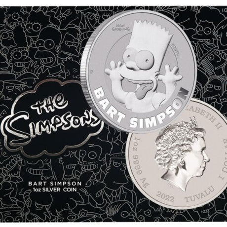 Tuvalu 2022 $1 2022 Bart Simpson .9999 1oz Silver Brilliant Uncirculated