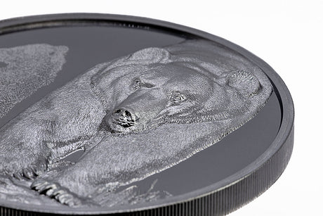 Mongolia 2023 1000 Togrog BROWN BEAR Growing Up 2 Oz High Relief Silver Proof