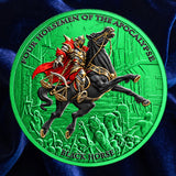 PRE-ORDER Carpathian Mint 2026 5 Thalers Four Horsemen of the Apocalypse Black Horse – Space Green 1 oz .999 Silver Coin