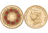 Australia 2025 $2 Remembrance Day WWII 80th Anniversary Poppy Wreath Al-Br Coin Pack Uncirculated