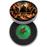 PRE-ORDER Carpathian Mint 2026 5 Thalers Four Horsemen of the Apocalypse Black Horse – Space Green 1 oz .999 Silver Coin
