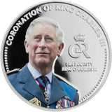 Barbados 2023 $1/4 King Charles III Coronation  Silver-plated Prooflike Coin
