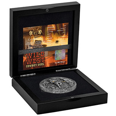 Cameroon 2024 3000 Francs CFA Cowboy Duel: Wild West Series - 2oz .999 Silver Coin High Relief