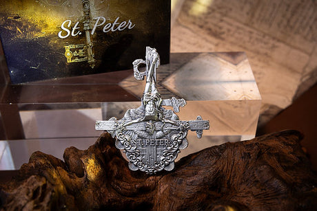 Cameroon 2025 2000 Francs CRUCIFIXION of ST. PETER - 12 Apostles Series 2oz Antiqued Silver Mintage:199