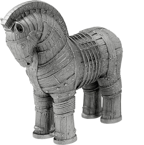 Cameroon 2026 2000 CFA Trojan Horse Shadows of Myths 2oz Antique Silver 3D shaped Coin LEFT SIDE