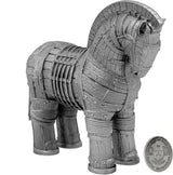 Cameroon 2026 2000 CFA Trojan Horse Shadows of Myths 2oz Antique Silver 3D Shaped Corn RIGHT SIDE Reverse and Obverse
