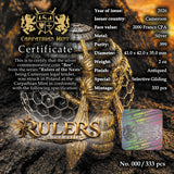 Cameroon 2026 2000 Francs CFA Bee -  Rulers of the Nest 2 oz Silver Coin Certificate with Coin Specifications and Hologram security seal